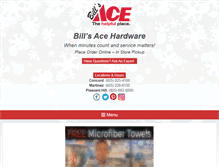 Tablet Screenshot of billsacehardware.com